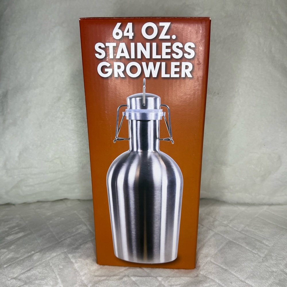 STAINLESS STEAL 64oz GROWLER WITH CLAMP CLOSURE NIB